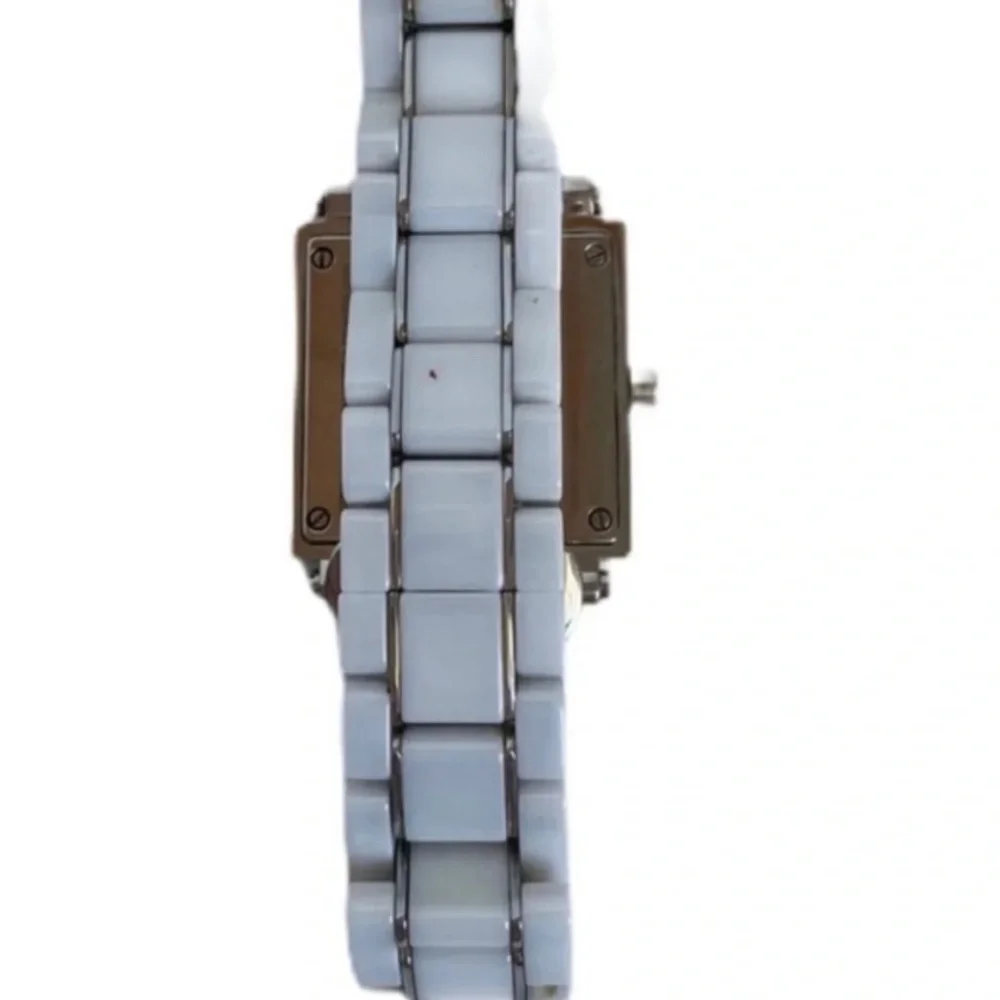 Fendi White Ceramic Square Watch Stainless Steel with Fendi Box - Picture 6 of 15